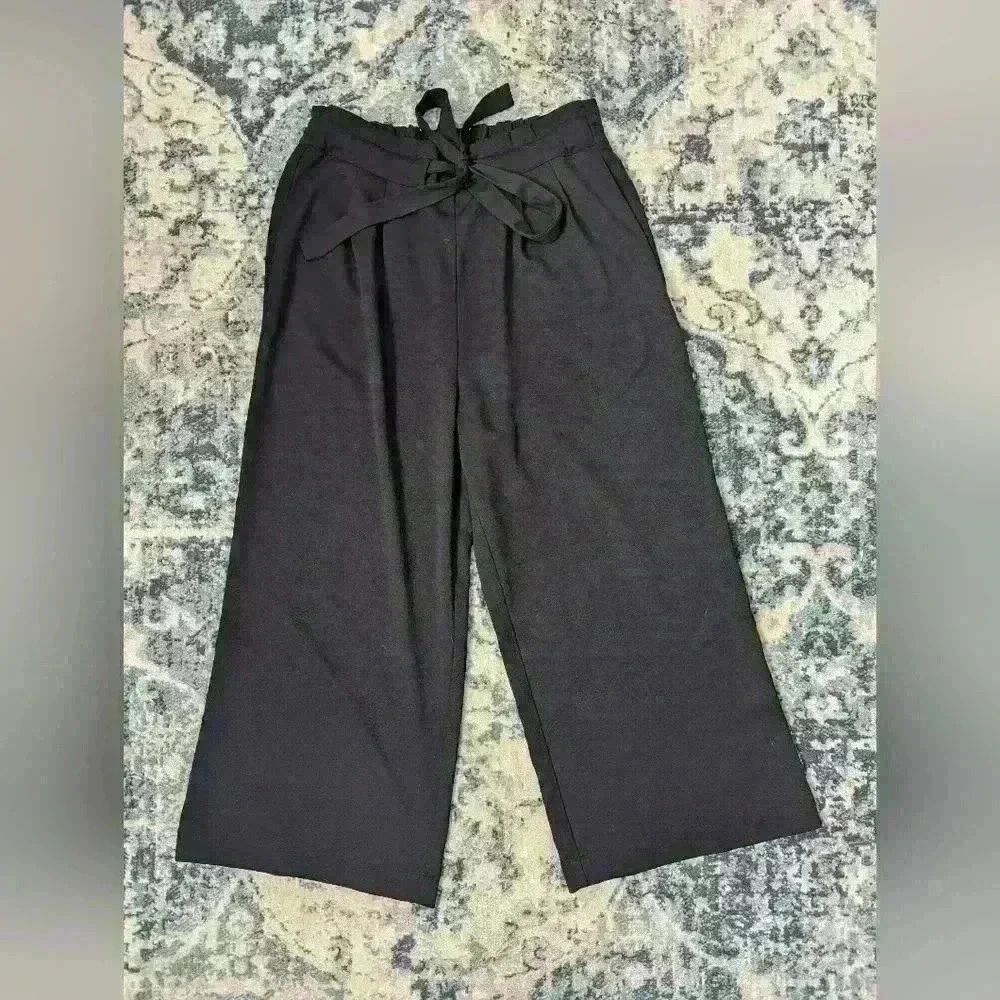 DR2 Wide Leg Black Pant with Pockets